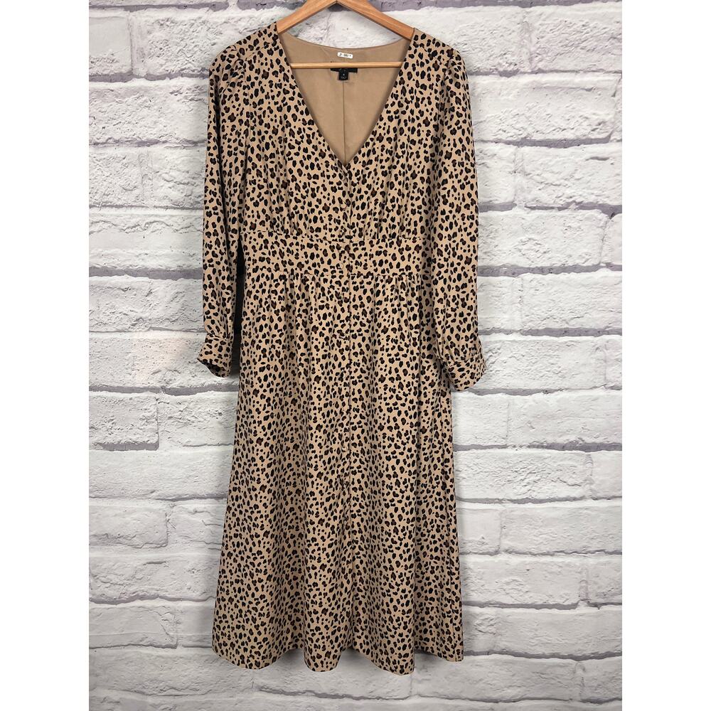 J.Crew Womens S Dark Academia Office Siren Preppy Button Front A-Line Midi Dress - Picture 3 of 13